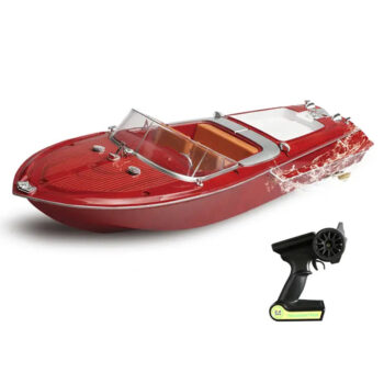 HUIQI SK1 RTR 2.4G 25km/h RC Boat Remote Control Racing Ship Waterproof Wood Speedboat Toys Vehicle Retro Models