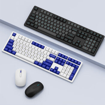 AKKO MX108 Wireless Keyboard Mouse Set BT+2.4G Dual Mode Keyboard and Mouse Combo for Laptop PC Computer