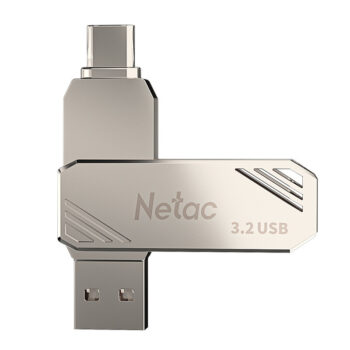 Netac US12 256GB Type-C+A Dual Interface USB Flash Drive USB3.2 Fast Transmission Speed Pendrive Mini Portable Metal Memory U Disk for Phone TV Laptop Speaker