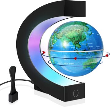 Magnetic Levitating Globe World Map with LED light Home Office Decoration Educational Gifts for Kids