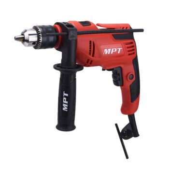 MPT Corded AC Electric Hammer 550W 13mm Chuck Impact Drill with Auxiliary Handle Variable Speed and Multifunction