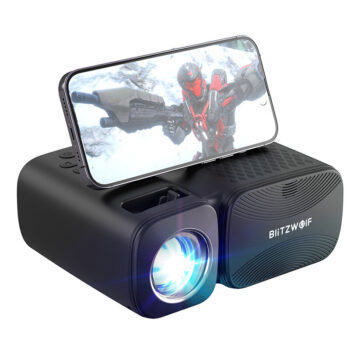 BlitzWolf® BW-V3 Mini LED Projector 5G-WIFI Screen Mirroring Wireless 1080P Supported Bluetooth 5.0 250 ANSI Lumens Portable Outdoor Movie EU Plug