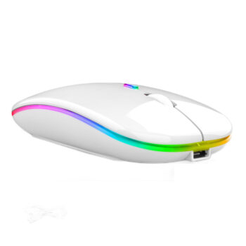 Dual Mode BT3.0/5.2 2.4G Wireless Mouse Adjustable 800-1600DPI Rechargeable LED Light Silent Mice for Laptop PC