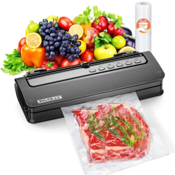 [EU Direct] Involly V63 Vacuum Sealer 7 models Built-in Cutter Wet & Dry Food Vacuum Welding Machine Built in Slicer Storage Roller & Vacuum Bag Black