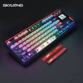 SKYLOONG GK87 PRO Spartan Mechanical Keyboard Triple Model Gateron 3.0 Switch PBT Hot Swap Knob RGB Backlit Gasket Gamer 2.4G Bluetooth Wireless Gaming Keyboard