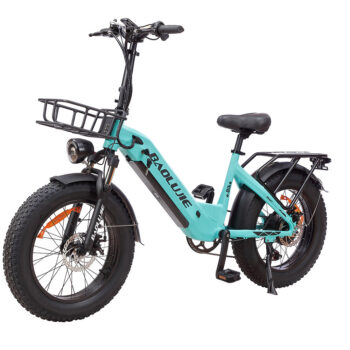 [EU Direct] BAOLUJIE FF-DP2003 48V 12Ah 500W 20*4.0inch Eelctric Moped Bicycle 65KM Mileage Range 150KG Max Load Electric Bike