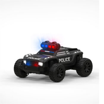 Turbo Racing C82 RTR 1/76 2.4G Mini RC Car Police Off-Road Truck LED Lights Full Proportional Vehicles Model Kids Children Toys