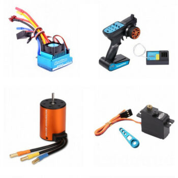 Wltoys 144001 124018 124019 RC Car Upgraded Brushless 3650 4300KV Motor 120A ESC 21G Servo TX RX Combo Set Parts