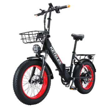 [EU Direct] KETELES KS9 Electric Bicyle 48V 18AH 1000W*2 Dual Motors 20*4.0inch 65KM Max Mileage 200KG Max Load Folding Electric Bike