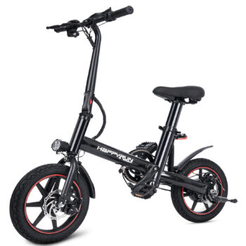 [EU Direct] Happyrun HR-X40 250W 36V 6Ah 14inch Folding Electric Bicycle 25KM/H Top Speed 25KM Max Mileage 125KG Payload Electric Bike