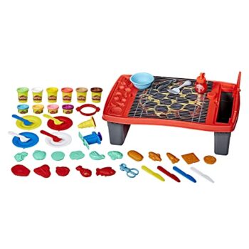 Play-Doh Kitchen Creations Big Grill Playset 40-Piece BBQ Toy for Kids 3 Years and Up with Non-Toxic Drizzle and 10 Colors (Amazon Exclusive)