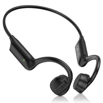 GUGTTR Bone Conduction Headphones Wireless Headphones Bluetooth 5.3 Open Ear Headphones with Microphones