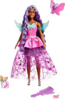 Barbie Doll with Two Fairytale Pets and Fantasy Dress