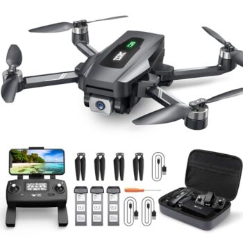 TENSSENX Foldable GPS Drone with 4K UHD Camera for Adults Beginner