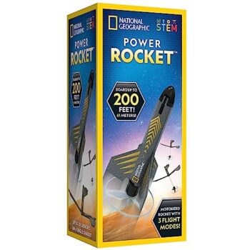 NATIONAL GEOGRAPHIC Rocket Launcher for Kids  Patent-Pending Motorized Air Rocket Toy