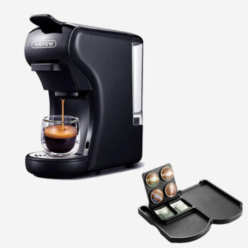 [EU/US/AE Direct] HiBREW H1A 3 IN 1 Expresso Coffee Machine Compatible with Dolce Gusto Ground Coffee 220V-240V 1450W Fast Heating Auto Power Off