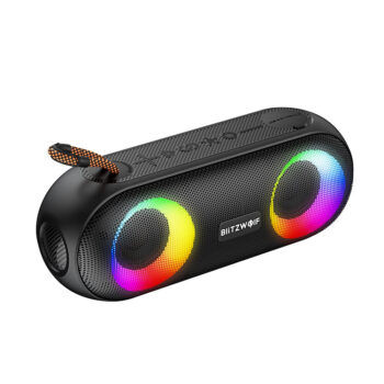 BlitzWolf® BW-X11 bluetooth Speaker Wireless Speaker 20W RGB Colorful Lights Bass IPX6 Waterproof Power Bank TF Card AUX Outdoor Portable Speaker