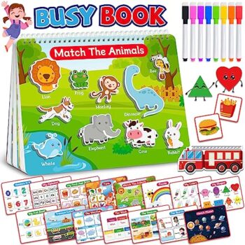 Benresive Montessori Busy Book for Toddlers 2-4