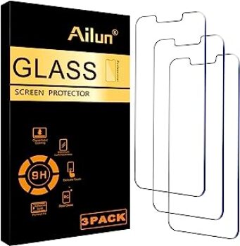 Ailun Glass Screen Protector for iPhone 14 / iPhone 13 / iPhone 13 Pro [6.1 Inch] Display 3 Pack Tempered Glass