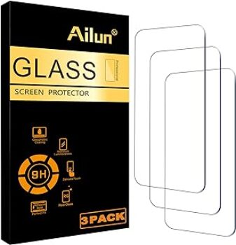 Ailun Glass Screen Protector for iPhone 15 / iPhone 15 Pro [6.1 Inch] Display 3 Pack Tempered Glass