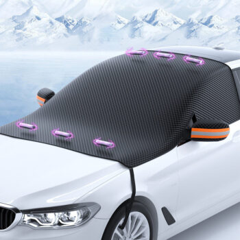 Universal Winter Car Snow Shield Windscreen Half Cover Sun Protection Cover Snowproof Frostproof And Dustproof