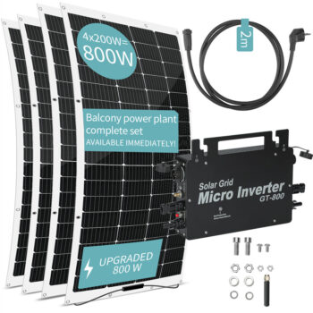 [EU Direct] LANPWR 800W Balcony Power Plant with 4 x 200W Flexible Solar Panels