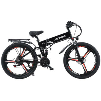 [EU DIRECT] JINGHMA R3S Electric Bike 800W Motor 48V 12.8Ah*2 Double Batteries 26inch Tires 60-80KM Max Mileage 180KG Max Load Folding Electric Bicycle