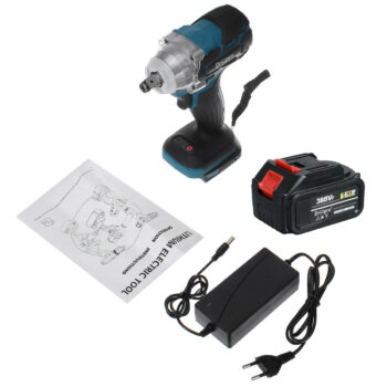 Drillpro 388VF 2 in1 520N.M Brushless Impact Cordless Electric Wrench Power Tool W/ 1/2 x Battery