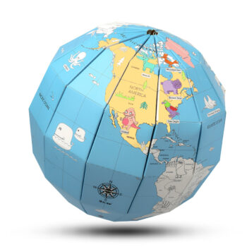 Educational Globe - DIY Paper Globe World Globe The Structure of The Earth Gifts for Kids Students Birthday Gifts Gadgets for Teens Christmas Gifts