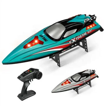 HXJRC HJ816 PRO RTR 55km/h 2.4G Brushless RC Boat High Speed Net Ship Capsized Reset LED Light Speedboat Waterproof Electric Racing Vehicles Models Lakes Pools Remote Control Toys