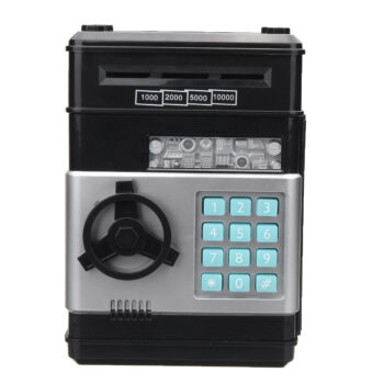 Code Key Lock Piggy Bank Coins Cash Saving Money Box Counter Mini Safe Box Gift For Children