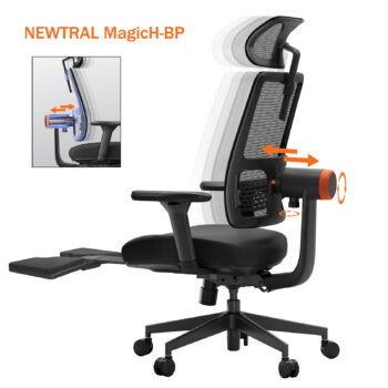 Newtral MagicH-BP Ergonomic Chair with Footrest - Home Office Desk Chair with Auto-Following Lumbar Support