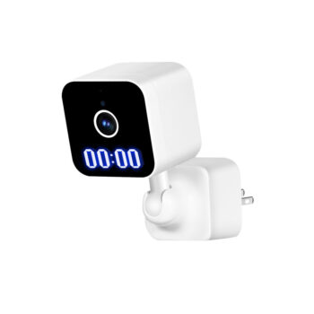 K1 Mini Smart Home WIFI Clock Camera 1080P HD Night Vision Motion Detection Night Vision Plug-on Power US Plug Cameras