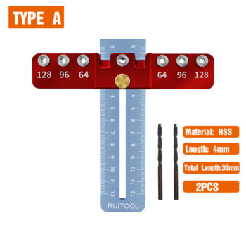 Woodworking Cabinet Hardware Jig Drilling Locator Drill Guide Punch Locator Template Ruler Adjustable For Cabinet Handles and Pulls Hole Punch Tools