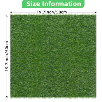 Artificial Grass Turf Spring Grass Realistic Artificial Grass Rug 20mm Height Natural Looking Grass Mat TPR Back for Garden Lawn Landscape Indoor Outdoor