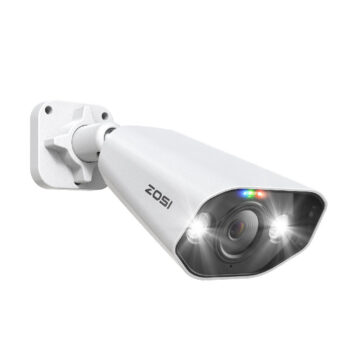 ZOSI 5MP IP Camera Add-on Outdoor PoE Security Camera Two Way Audio HDR Color Night Vision Home CCTV Video Surveillance Camera