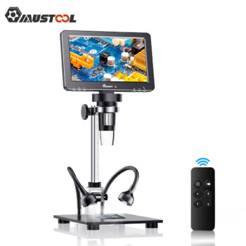 MUSTOOL DM9 Pro HDMI-compatible Digital Microscope 7'' IPS Screen Microscopes 1200X Entire Coin View 16MP Professional Soldering Microscopio