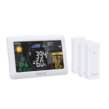 BALDR Wifi Weather Station Alarm Clock Wireless Indoor Outdoor Thermometer Forecast Station App Remote Control