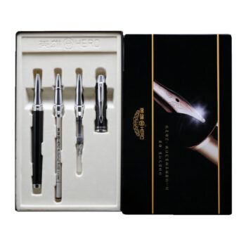 Hero 7006 Fountain Pen Set 0.5mm 0.8mm Nib Calligraphy Writing Signing Pens Ballpoint Pen Gifts Box for Students Friends Families Colleagues