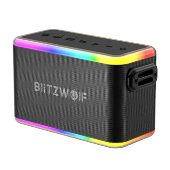 BlitzWolf® BW-WA6 80W bluetooth Speaker Wireless Karaoke Speaker Double Drivers Bass RGB Light EQ Effect 6000mAh Power Bank TF Card U Disk AUX Portable Speaker