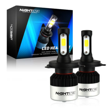 Nighteye A315-S2 DC 9V-32V Pair LED Car Headlights 6500K Cool White 9000LM/ Pair LED Headlamp IP68 Waterproof High Low Beam