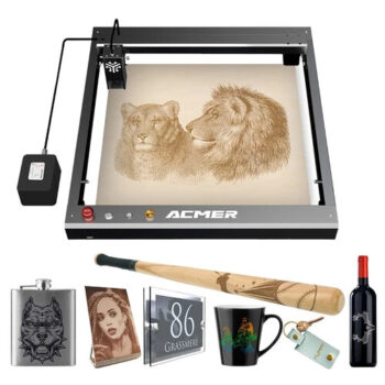 ACMER P2 10W Laser Engraver Fixed Focus Engraving at 30000mm/min 0.01mm Engraving Accuracy Pre-Assembled