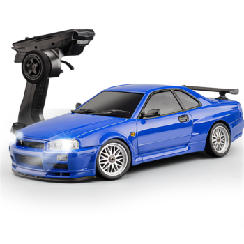 LDRC 1899 RTR 1/18 2.4G RWD RC Car Drift GTR R34 Gyro LED Light On-Road Full Proportional Alloy Body Shell Racing Vehicles Models Toys