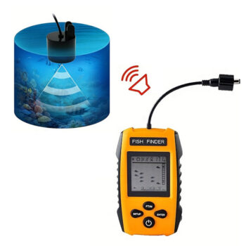 TL88E Fish Finder 100M Portable Sonar Fish Finders 45 Degrees Sonar Coverage Echo Sounder Alarm Transducer Lake Sea Fishing Tool