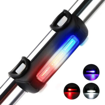 Cansses Bike Taillight 500mAh Battery 7 Light Modes USB Rechargeable Waterproof Lightweight Bicycle Rear Light for Night Cycling