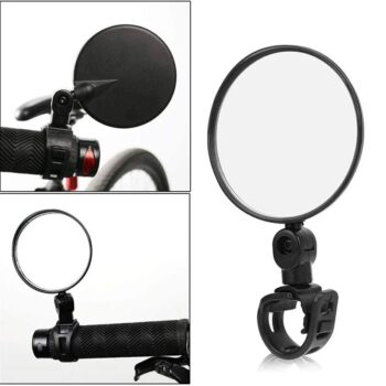 8cm Round Bicycle Rearview Mirror 360°Rotatable Convex Motorcycle Rearview Mirror