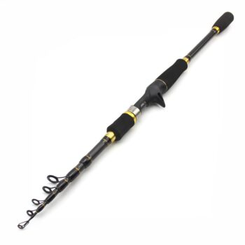 Ultra-light Carbon Spinning Lure Casting Rod Lure Telescopic Portable Fishing Rod for Baitcasting Reel