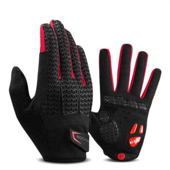 ROCKBROS Screen Touch Cycling Gloves GEL Liquid Silicone Palm Windproof Terry Design Riding Warm Protective Gear for MTB Bike