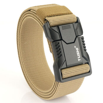 TUSHI 125cm Tactical Nylon Belt Adjustable Quick Release Wear-resistant Lightweight Waist Belt Aluminum Alloy Buckle Canvas Belt Casual Sports Belts for Outdoor Men Women