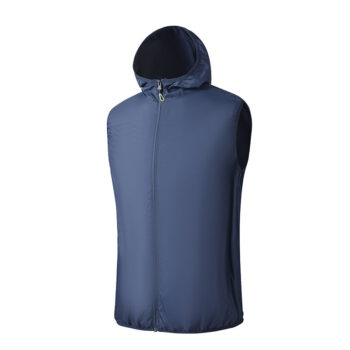 TENGOO Air Conditioning Hooded Vest Three Wind Speeds Heatproof Cooling Clothing USB Charging Sun Protection Continuous Cooling Jacket with Two Fans for Summer High Temperature Outdoor Work